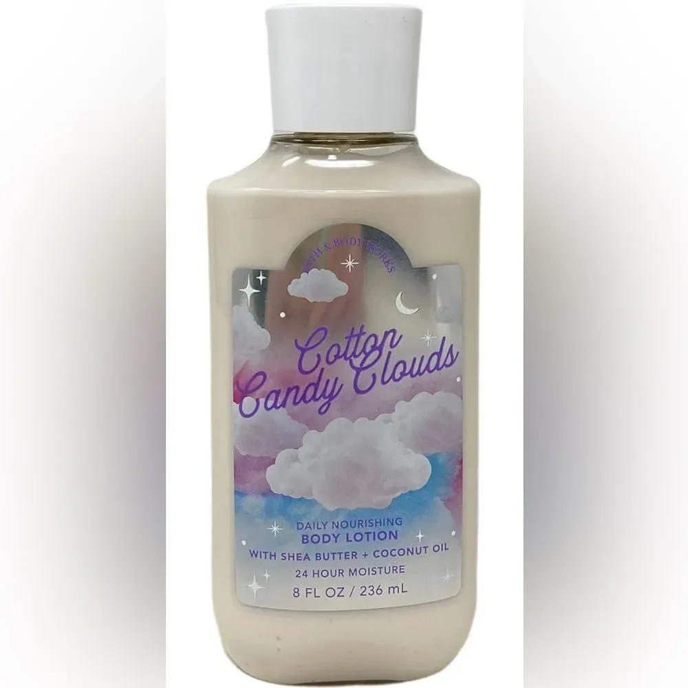 Bath & Body Works COTTON CANDY CLOUDS 24 HR Moisture Body Lotion NEW Full Size